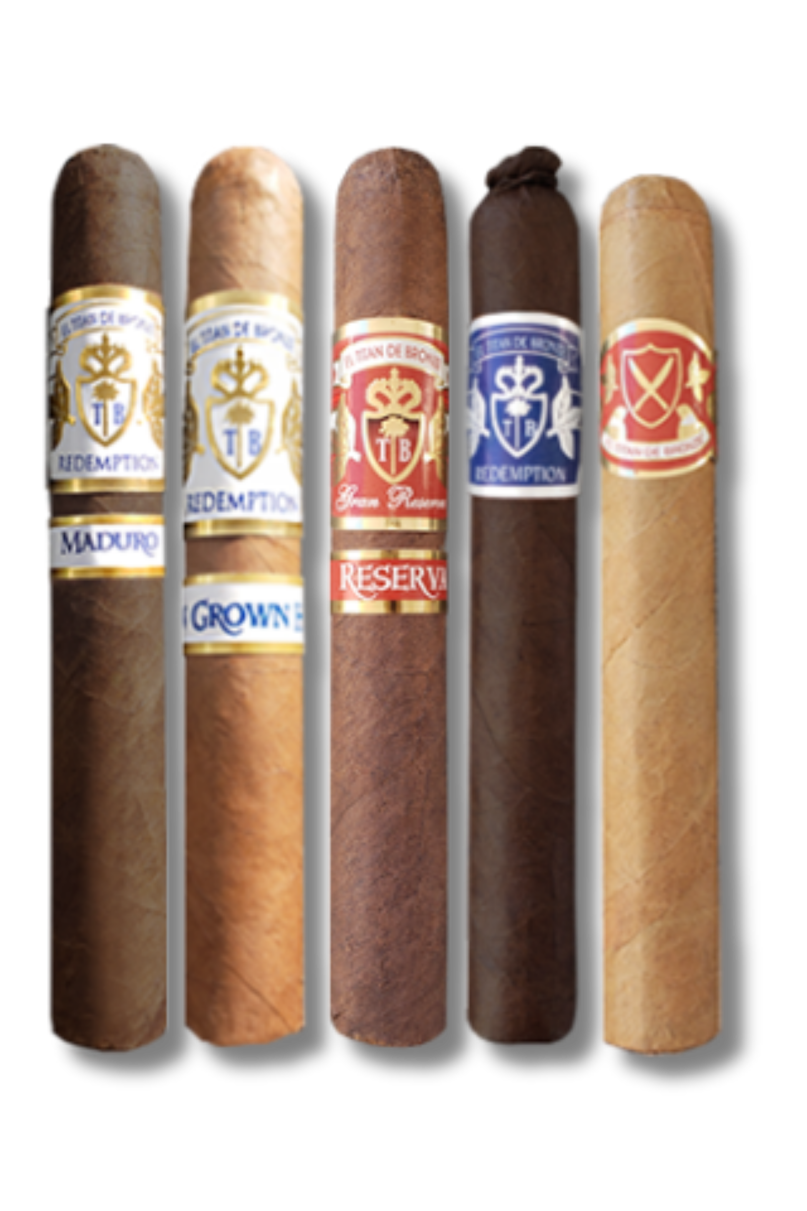 El Titan de Bronze Corona Sampler featuring a curated selection of handcrafted corona cigars with Nicaraguan blends, showcasing triple cap construction and small-batch quality